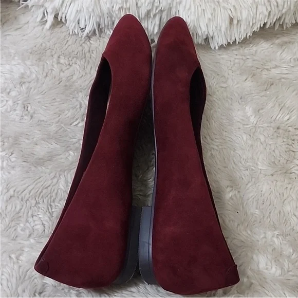 🍒 Vionic Comfort Orthopedic Burgundy Dark Red Flats Size 10 - Picture 5 of 9